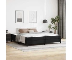 Lovos rėmas su čiužiniu Juoda 200 x 200 cm audinys