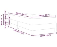 Lova Lovos rėmas su čiužiniu Kapučino 100 x 200 cm audinys