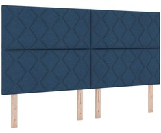 Kiemas lova su galvūgalio Mėlyna 180 x 200 cm audinys