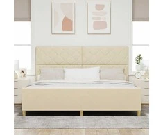 Lova Lovos rėmas su galvūgalio Kreminė 200 x 200 cm audinys