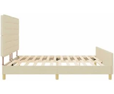 Lovos rėmas su galvūgalio Kreminė 200 x 200 cm audinys
