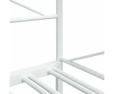 Lova kušetė su čiužiniu be čiužinio Baltas 107x203 cm Plienas