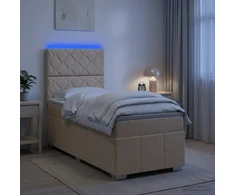 Lova LED lovos čiužinys su LED apšvietimu Kreminė 90 x 200 cm