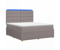 Lova LED lovos čiužinys su LED apšvietimu Taupe 180 x 200 cm Audinys