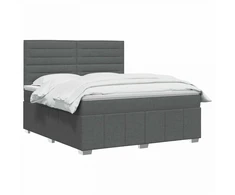 Lova LED lovos čiužinys su LED apšvietimu Tamsiai pilka 160 x 200 cm