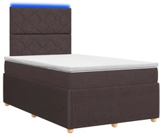 Lova LED lovos čiužinys su LED apšvietimu Tamsiai rudas 120 x 200 cm