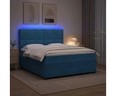 Lova LED lovos čiužinys su LED apšvietimu Mėlyna 160 x 200 cm