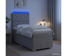 Lova LED lovos čiužinys su LED apšvietimu Šviesiai pilka 90 x 190 cm
