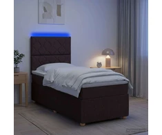 Lova LED lovos čiužinys su LED apšvietimu Tamsiai rudas 80 x 200 cm