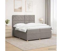 Lova LED lovos čiužinys su LED apšvietimu Taupe 200 x 200 cm Audinys