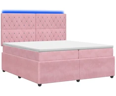 Lova LED lovos čiužinys su LED apšvietimu Rožinė 200 x 200 cm