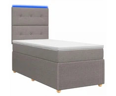 Lova LED lovos čiužinys su LED apšvietimu Taupe 100 x 200 cm Audinys