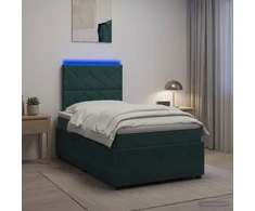 Lova LED lovos čiužinys su LED apšvietimu Tamsiai žalia 120 x 200 cm
