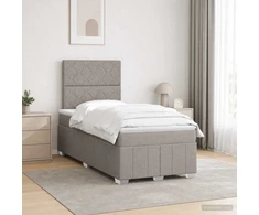 Lova LED lovos čiužinys su LED apšvietimu Taupe 120 x 190 cm Audinys