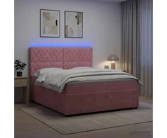 Lova LED lovos čiužinys su LED apšvietimu Rožinė 140 x 190 cm
