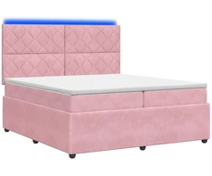 Lova LED lovos čiužinys su LED apšvietimu Rožinė 200 x 200 cm