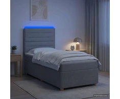 Lova LED lovos čiužinys su LED apšvietimu Šviesiai pilka 90 x 200 cm