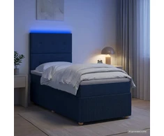 Lova LED lovos čiužinys su LED apšvietimu Mėlyna 90 x 190 cm Audinys