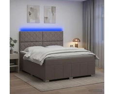 Lova LED lovos čiužinys su LED apšvietimu Taupe 140 x 190 cm Audinys