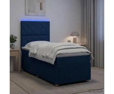 Lova LED lovos čiužinys su LED apšvietimu Mėlyna 90 x 190 cm Audinys