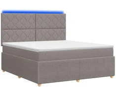 Lova LED lovos čiužinys su LED apšvietimu Taupe 180 x 200 cm Audinys