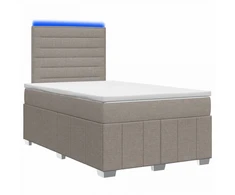 Lova LED lovos čiužinys su LED apšvietimu Taupe 120 x 190 cm Audinys