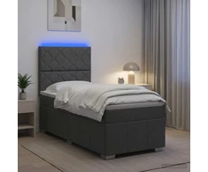 Lova LED lovos čiužinys su LED apšvietimu Tamsiai pilka 90 x 190 cm