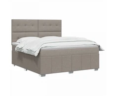 Lova LED lovos čiužinys su LED apšvietimu Taupe 140 x 190 cm Audinys