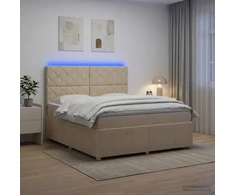 Lova LED lovos čiužinys su LED apšvietimu Kreminė 160 x 200 cm
