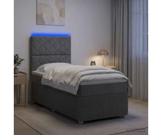 Lova LED lovos čiužinys su LED apšvietimu Tamsiai pilka 90 x 190 cm
