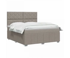 Lova LED lovos čiužinys su LED apšvietimu Taupe 140 x 200 cm Audinys