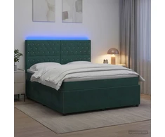 Lova LED lovos čiužinys su LED apšvietimu Tamsiai žalia 180 x 200 cm