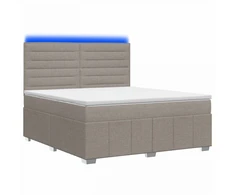 Lova LED lovos čiužinys su LED apšvietimu Taupe 140 x 190 cm Audinys