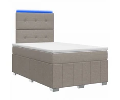 Lova LED lovos čiužinys su LED apšvietimu Taupe 120 x 190 cm Audinys