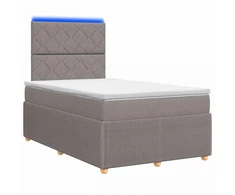 Lova LED lovos čiužinys su LED apšvietimu Taupe 120 x 190 cm Audinys