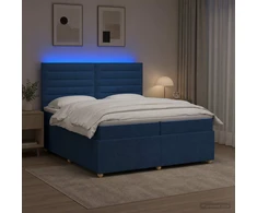 Lova LED lovos čiužinys su LED apšvietimu Mėlyna 200 x 200 cm