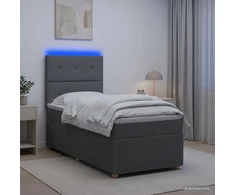 Lova LED lovos čiužinys su LED apšvietimu Tamsiai pilka 90 x 190 cm