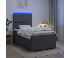 Lova LED lovos čiužinys su LED apšvietimu Tamsiai pilka 120 x 190 cm