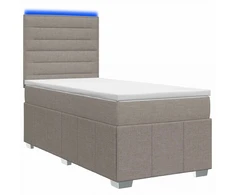 Lova LED lovos čiužinys su LED apšvietimu Taupe 100 x 200 cm Audinys