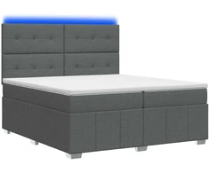 Lova LED lovos čiužinys su LED apšvietimu Tamsiai pilka 200 x 200 cm