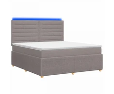 Lova LED lovos čiužinys su LED apšvietimu Taupe 140 x 200 cm Audinys