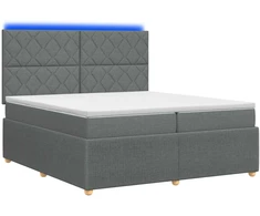 Lova LED lovos čiužinys su LED apšvietimu Tamsiai pilka 200 x 200 cm