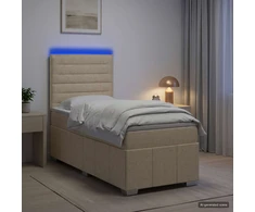 Lova LED lovos čiužinys su LED apšvietimu Kreminė 80 x 200 cm