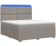 Lova LED lovos čiužinys su LED apšvietimu Taupe 140 x 190 cm Audinys