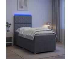 Lova LED lovos čiužinys su LED apšvietimu Šviesiai pilka 90 x 190 cm
