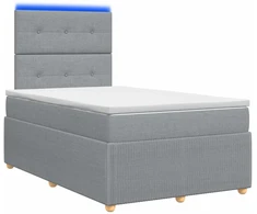 Lova LED lovos čiužinys su LED apšvietimu Šviesiai pilka Audinys
