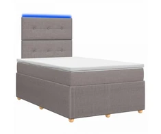 Lova LED lovos čiužinys su LED apšvietimu Taupe 120 x 200 cm Audinys