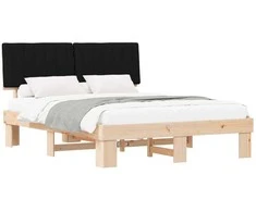 Lova Lovo rėmas su apmuštu galvūgaliu Juoda 150 x 200 cm
