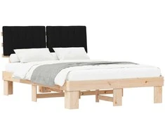 Lova Lovo rėmas su apmuštu galvūgaliu Juoda 135 x 190 cm