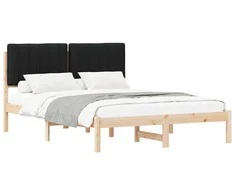 Lovo rėmas su apmuštu galvūgaliu Juodas 140 x 190 cm